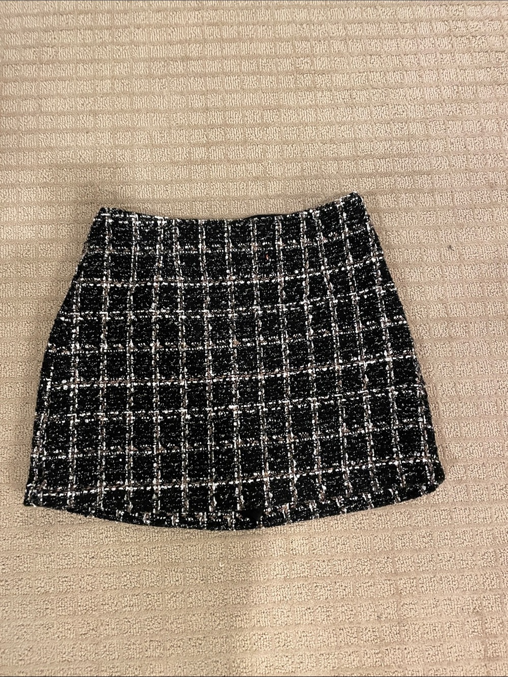Abercrombie & Fitch Black and White Tweed Mini Skirt